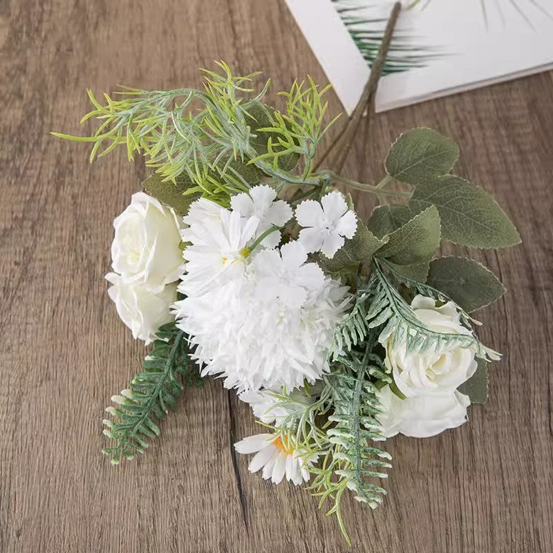 Valentine’s Day Faux Rose Hydrangea Bouquet Home Decor