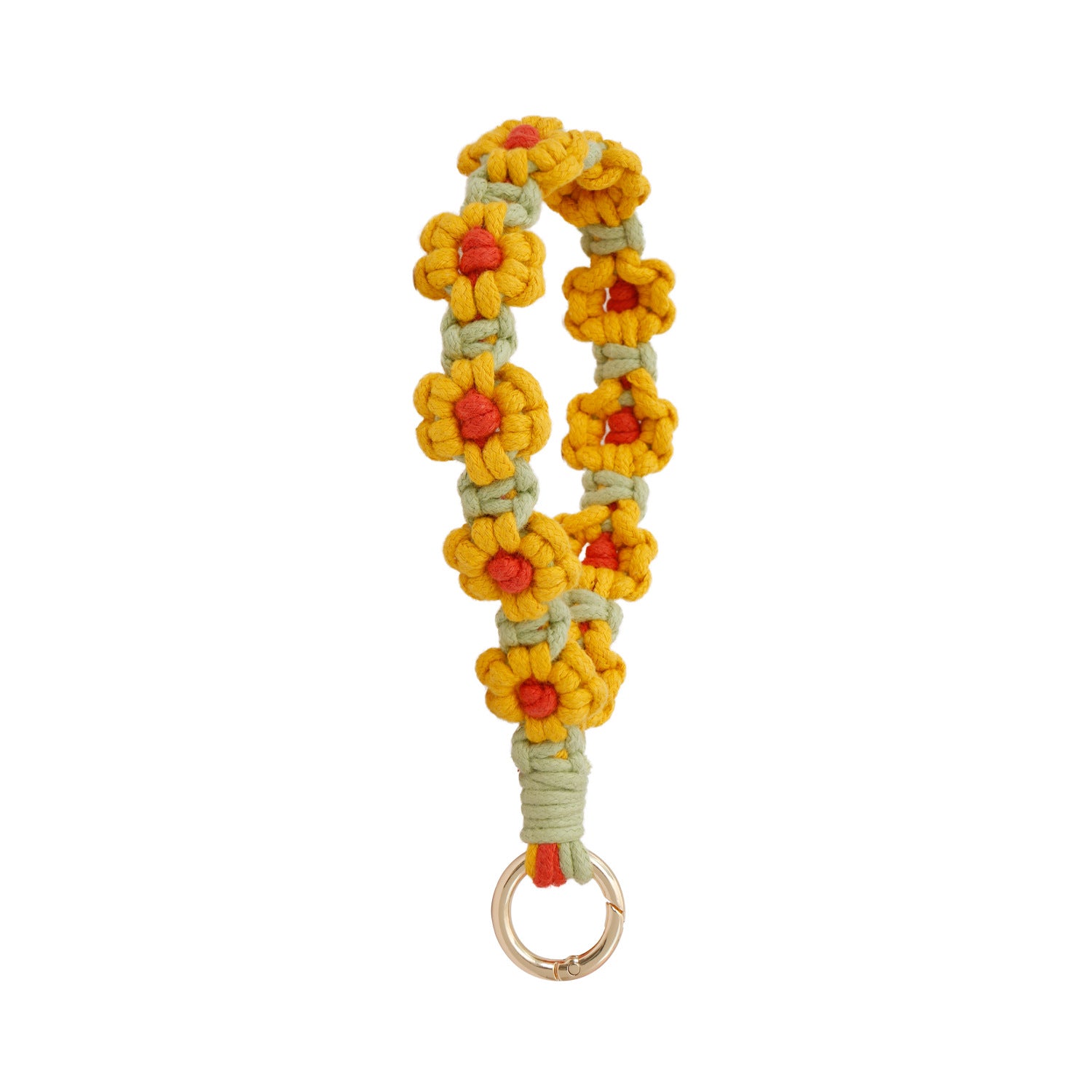 Handmade Floral Phone Charm Wrist Strap Keychain