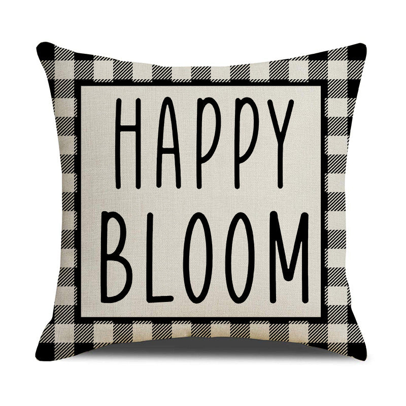 Spring Gingham Flower Pillow Covers – Farmhouse Truck Decor