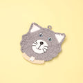 Handmade Crochet Cat Coaster Cute Animal Drink Mat