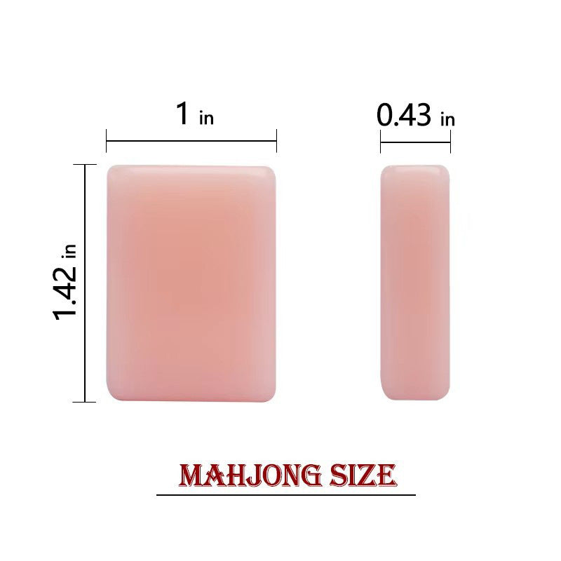 Pink Acrylic Mahjong Set Classic Game Tiles