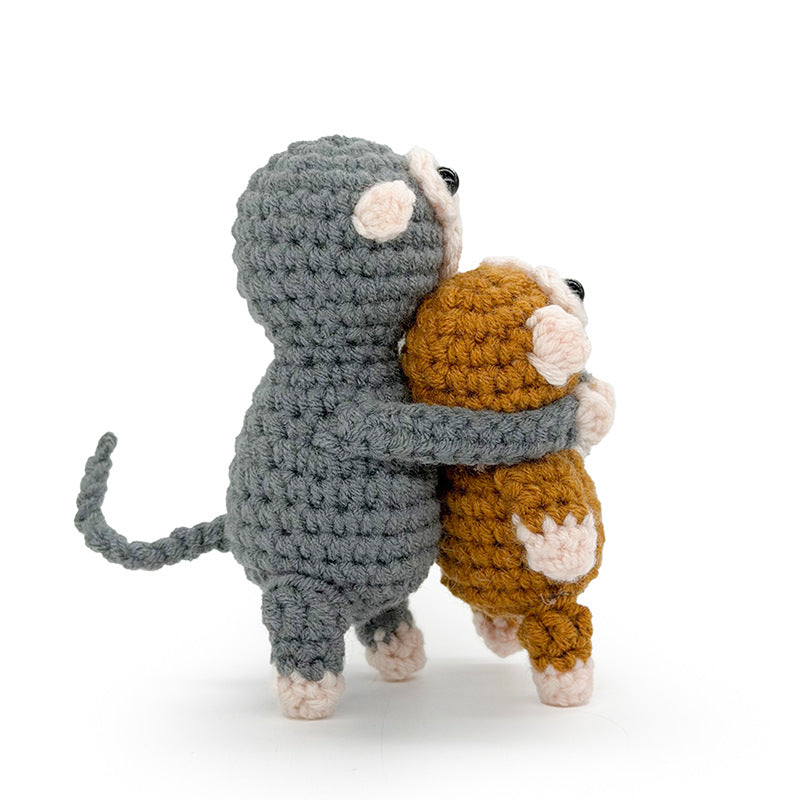 Crochet Monkey Keychain Handmade Plush Bag Charm
