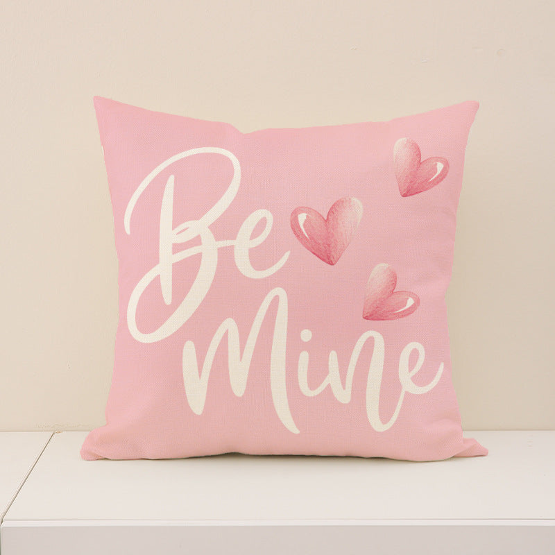 Pink Valentines Pillow Covers Cute Bear Rose Love Decor Set