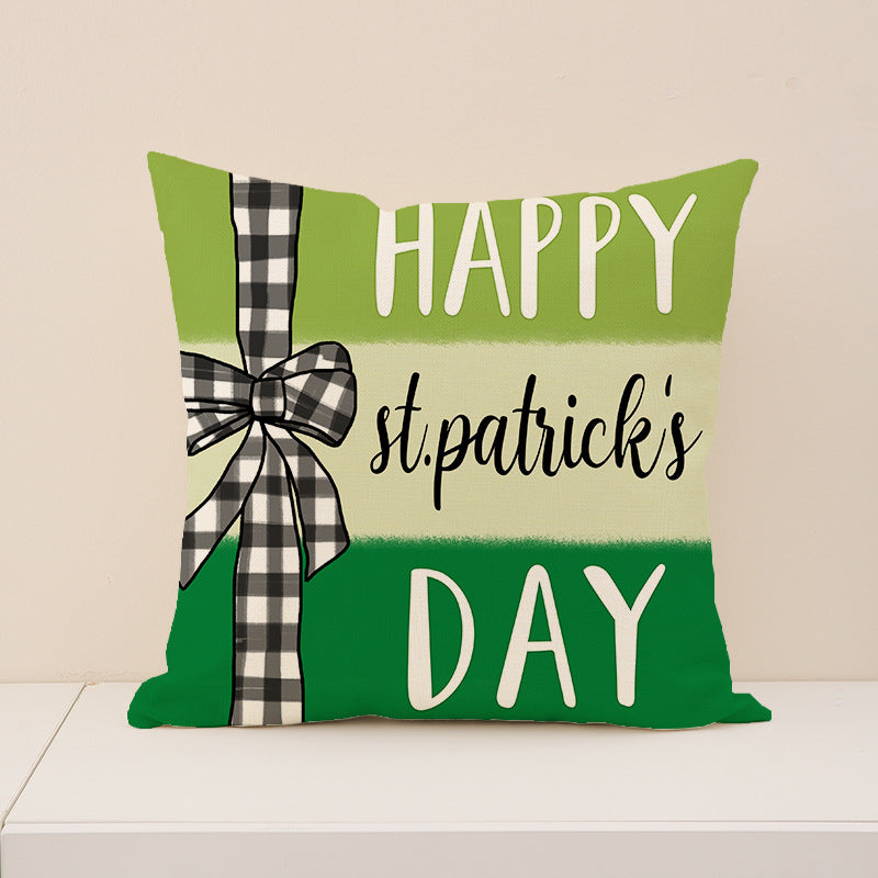 St Patrick’s Day Shamrock Pillow Cover Home Decor 18x18 Inch