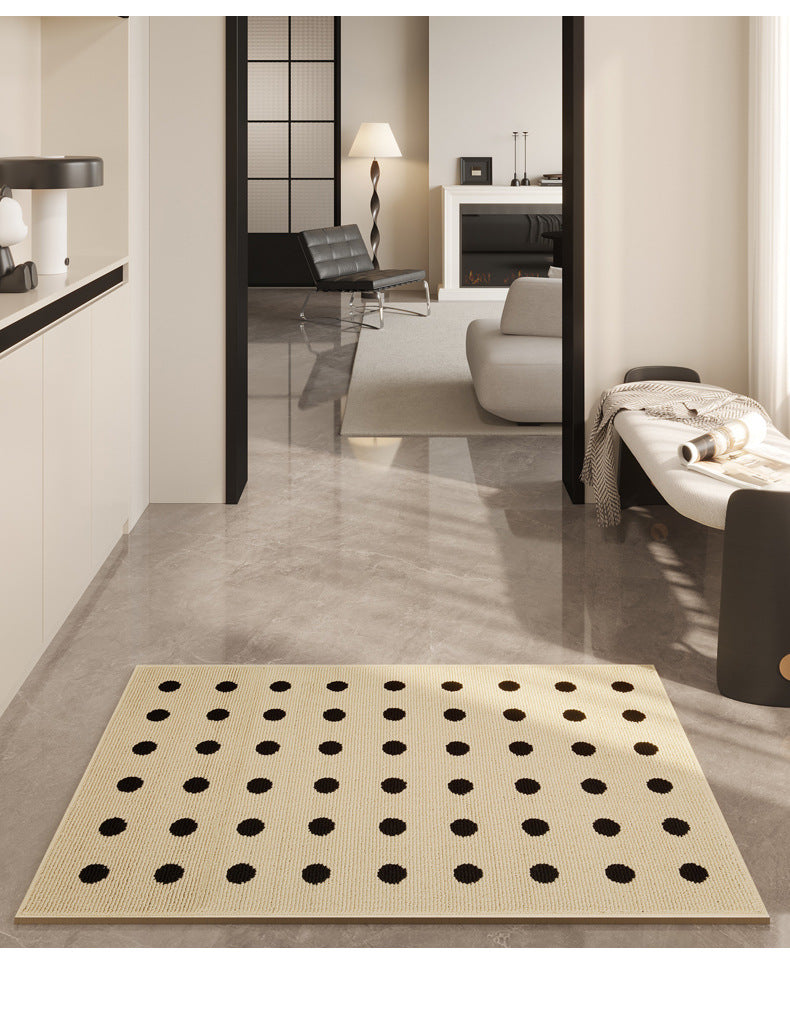 Modern Polka Dot Indoor Entryway Rug Non Slip Washable