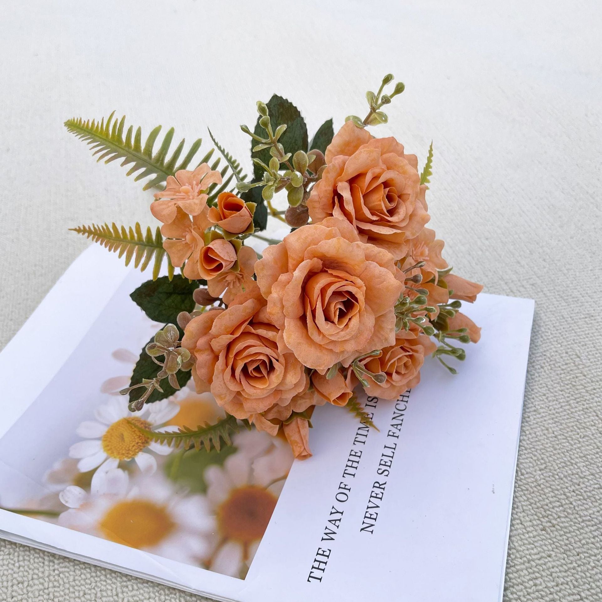 Valentine’s Day Romantic Faux Rose Bouquet for Home Decor