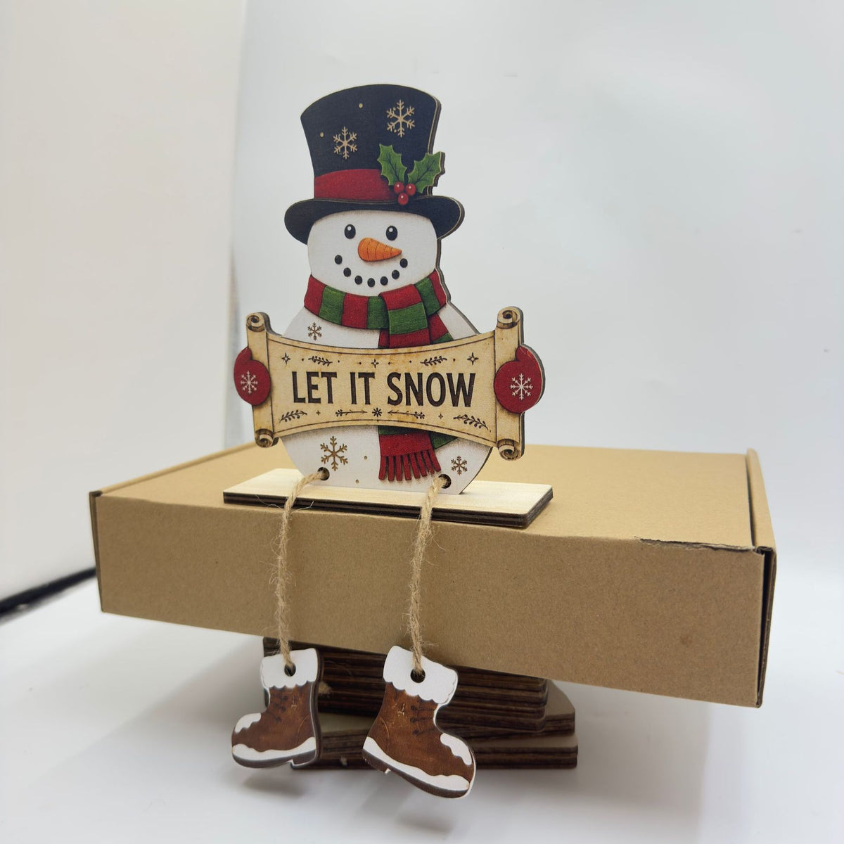 Christmas Gnome Wooden Tabletop Decor With Boots