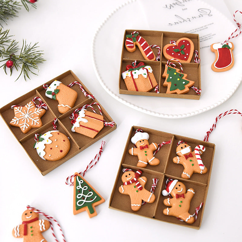Christmas Resin Cookie Ornaments Holiday Tree Hanging Decor