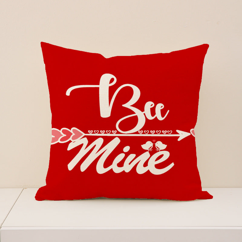 Valentines Day Love Throw Pillow Cover Cute Heart Decor
