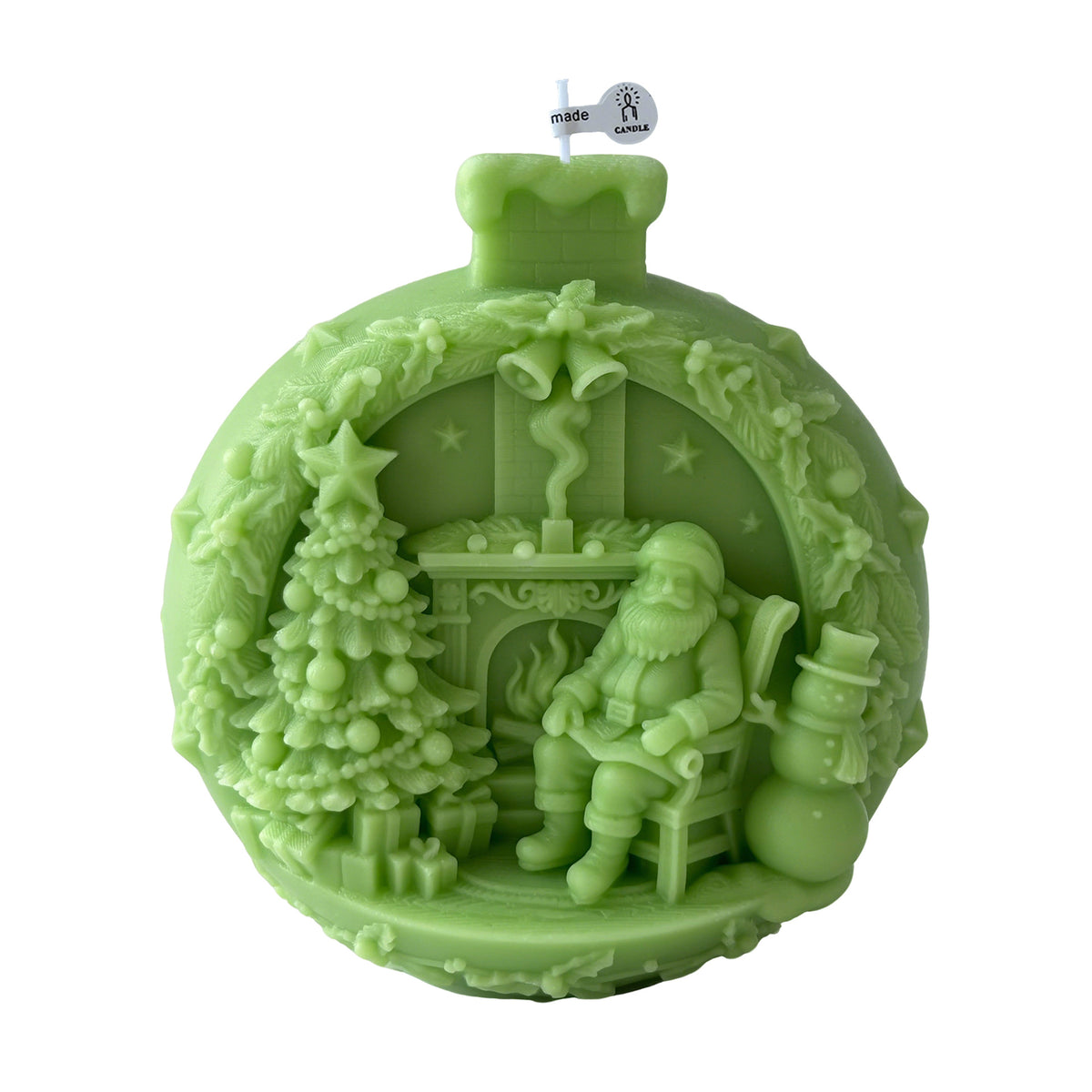 Christmas Ball Candle Holiday Decorative Candle for Seasonal Home Decor