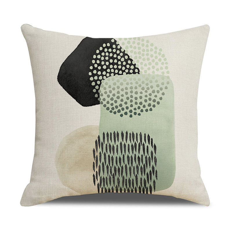 Modern Abstract Linen Throw Pillow Cover for House Decor