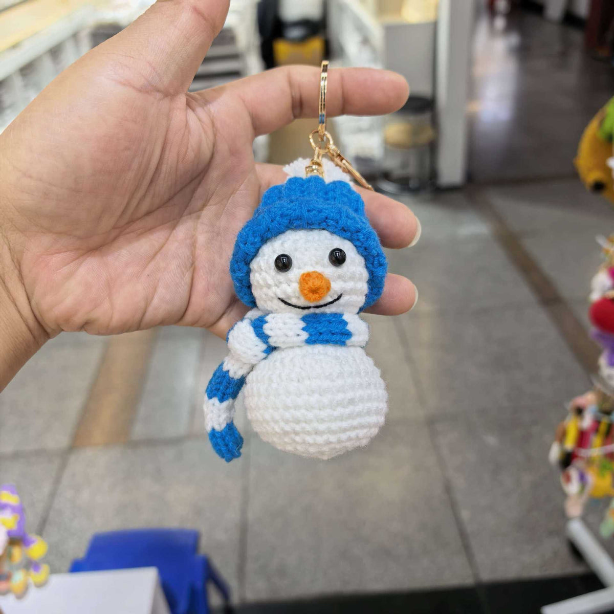 Crochet Christmas Keychain Santa Snowman Reindeer Ornaments