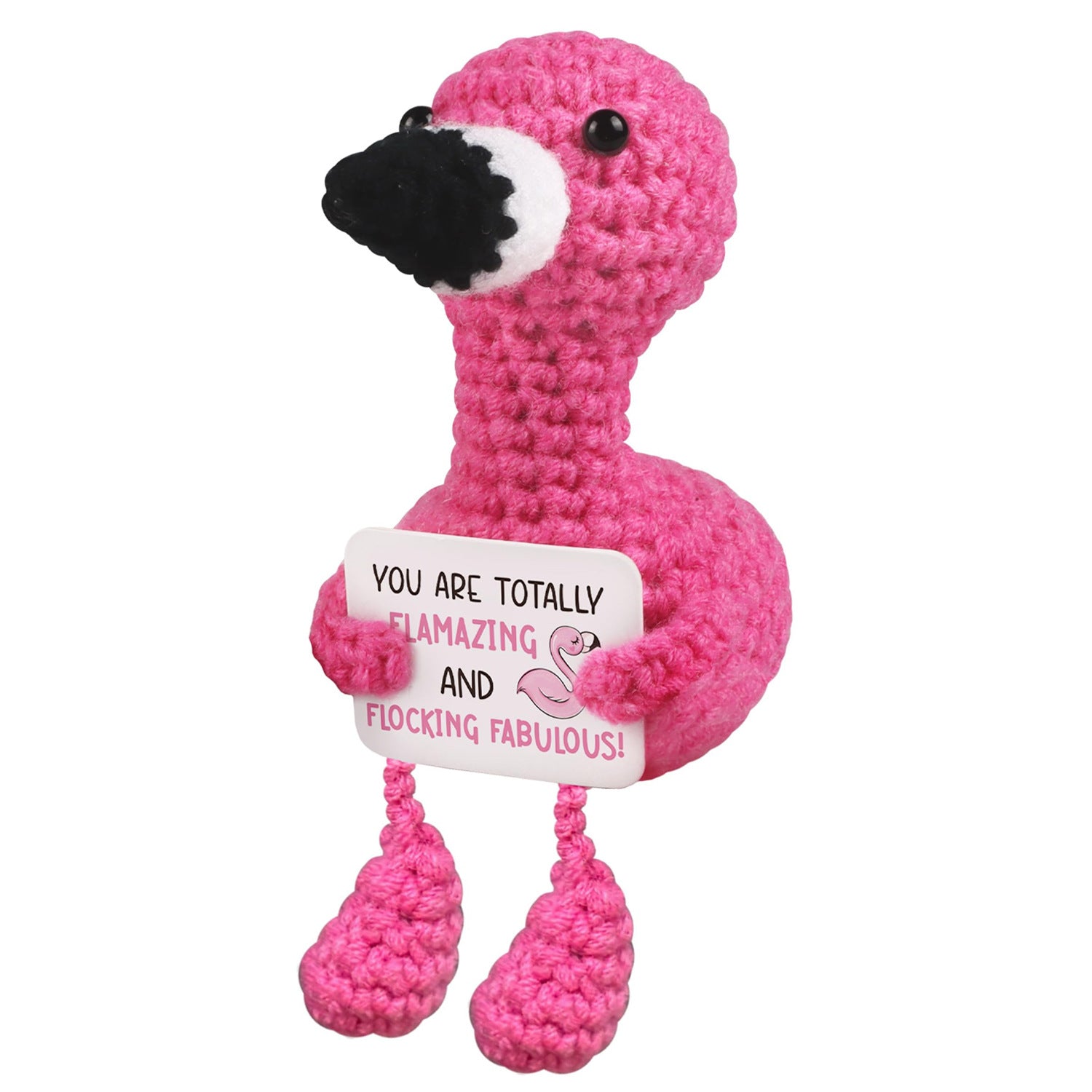 Handmade Crochet Flamingo Plush Positive Gift Decor