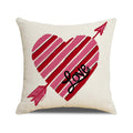 Valentine Heart Linen Pillow Covers for Cozy Home Decor