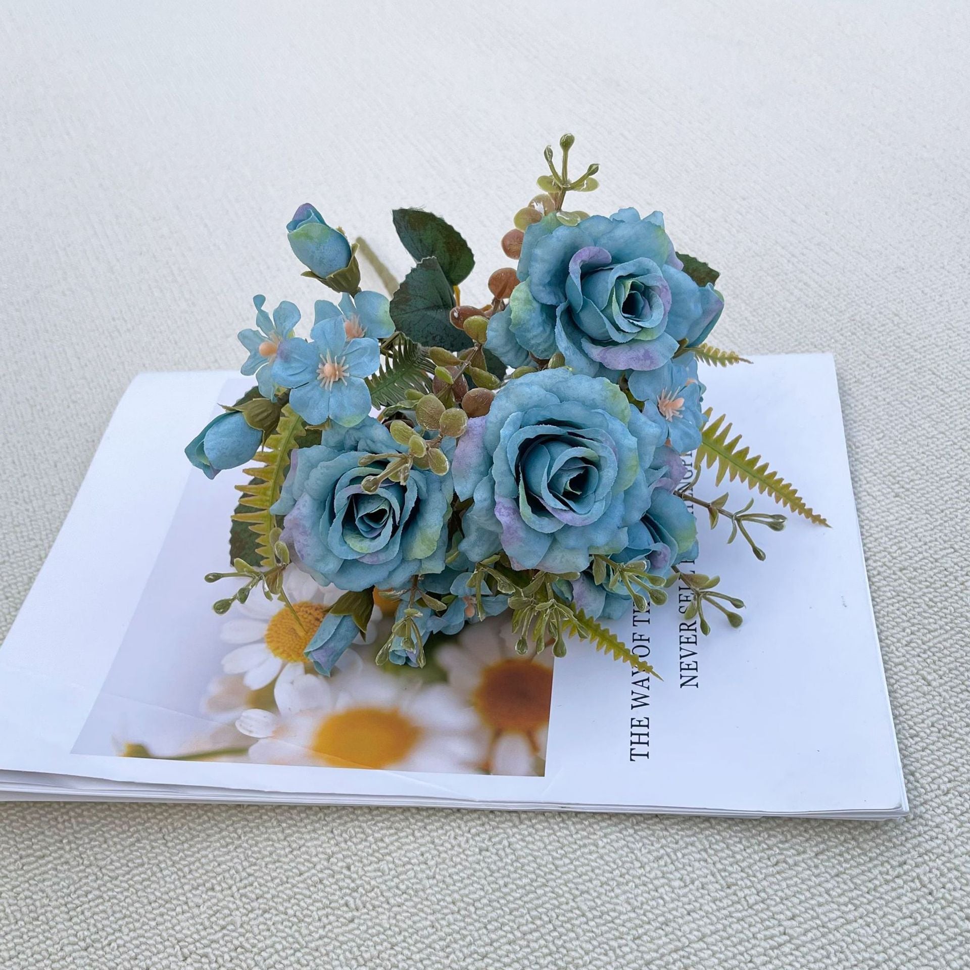 Valentine’s Day Romantic Faux Rose Bouquet for Home Decor
