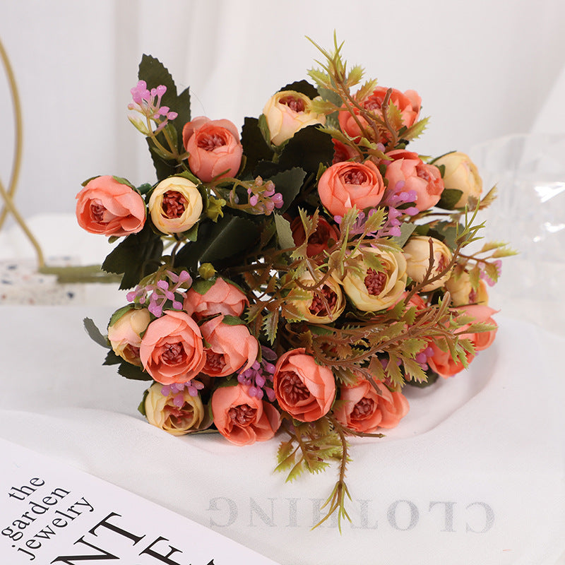 Valentine’s Day Mini Rosebud Faux Floral Bouquet Home Decor