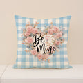Valentine Pink Plaid Pillow Covers Set Cute Bear Decor