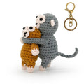 Crochet Monkey Keychain Handmade Plush Bag Charm
