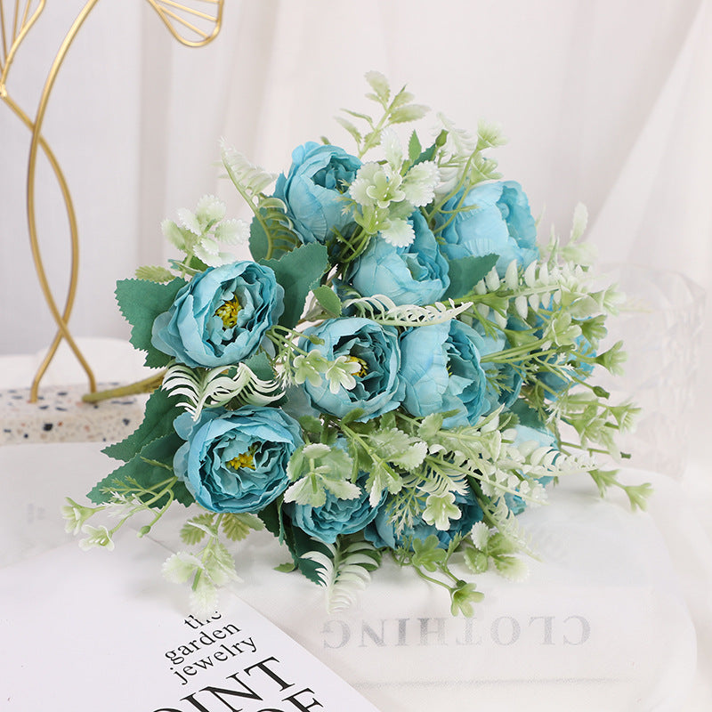 Valentine’s Faux Peony Rose Bouquet Floral Home Decor