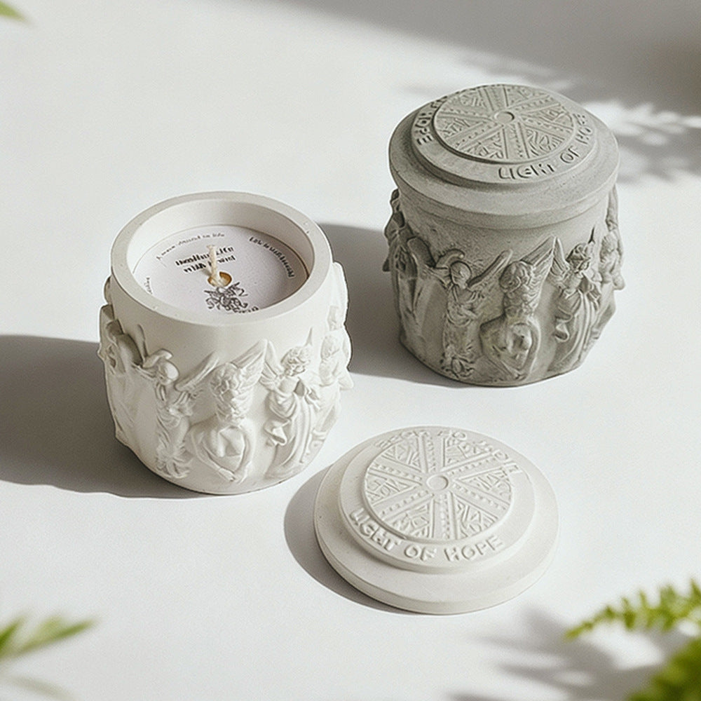 Plaster Candle Holder Scented Wax Candle Decorative Gift