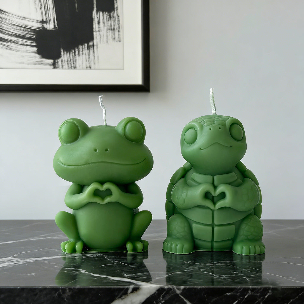 Cute Frog Turtle Dog Candle Decorative Soy Wax Blend Candle