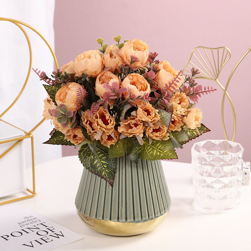 Valentine’s Day Peony Rose Artificial Flower Bouquet Decor