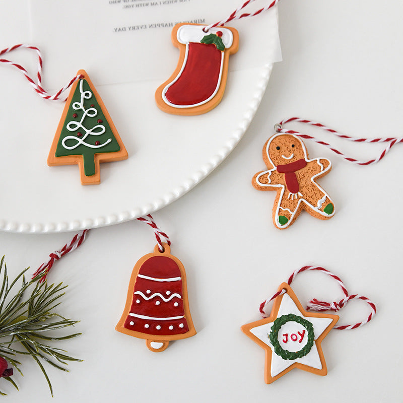 Christmas Resin Cookie Ornaments Holiday Tree Hanging Decor