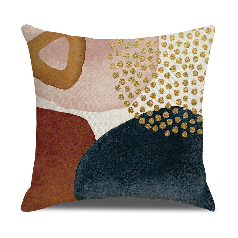 Modern Abstract Linen Throw Pillow Cover for House Decor