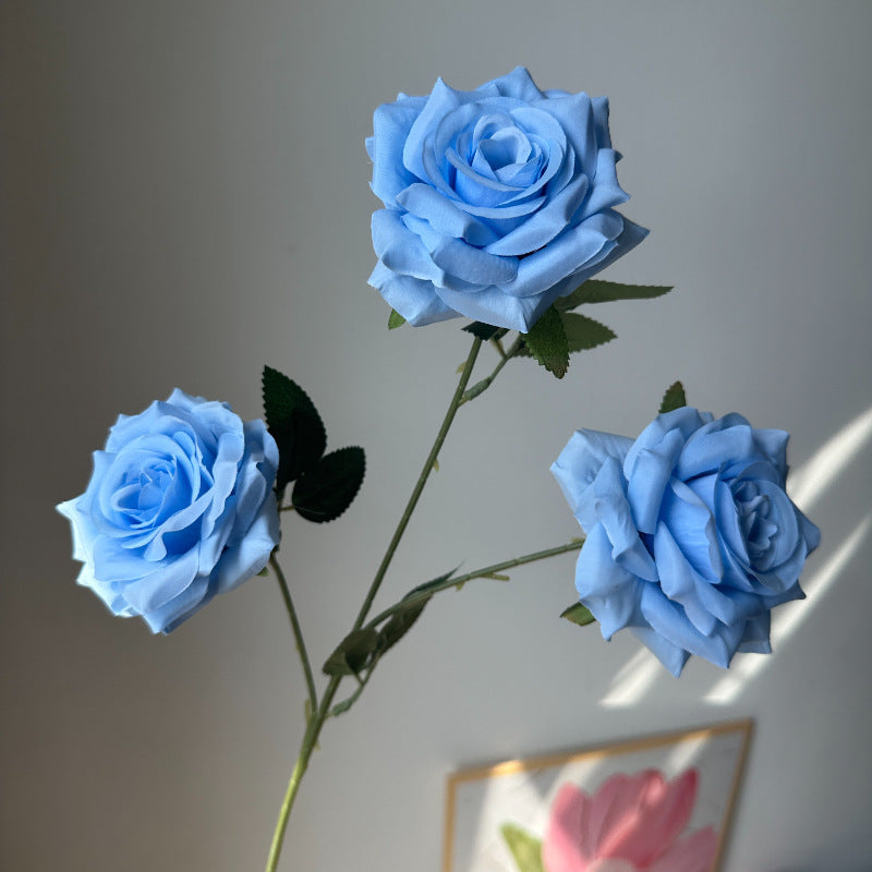 Valentine’s Day 3 Head Faux Rose Bouquet Wedding Decor
