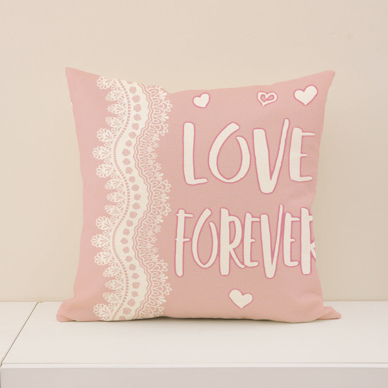 Pink Love Throw Pillow Covers Valentines Truck & Heart Decor