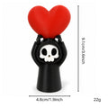 3D Printed Skull Heart Decor Keychain Plastic Gift Accessory