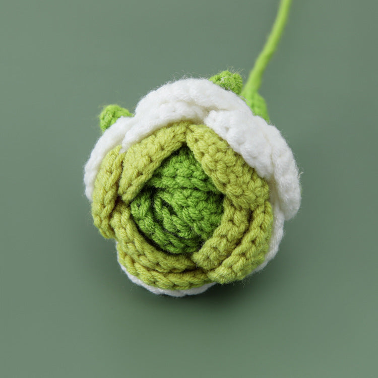 Valentine Crochet Rose Artificial Flower for Home Decor