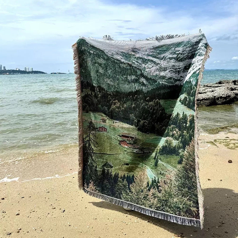 Woven Throw Blanket Tapestry Couch Throw Home Decor