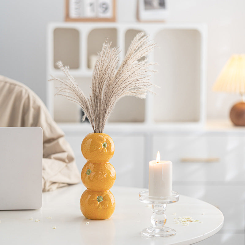 Strawberry Orange Watermelon Ceramic Flower Vase Table Decor