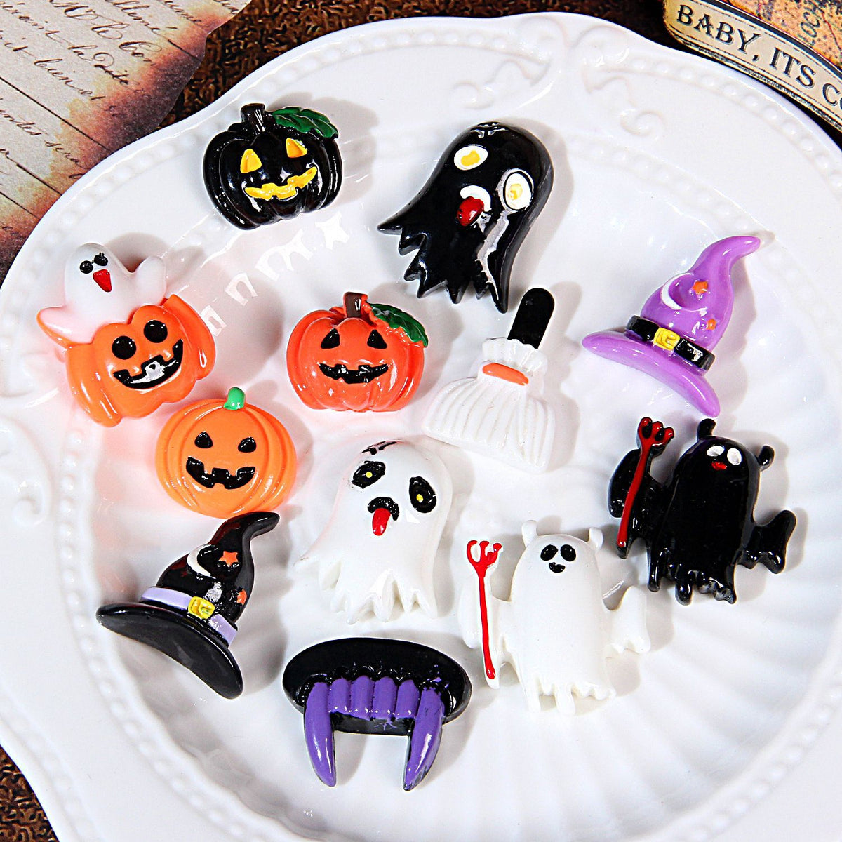 Halloween Resin Flatback Cabochon DIY Craft Embellishment Accessories