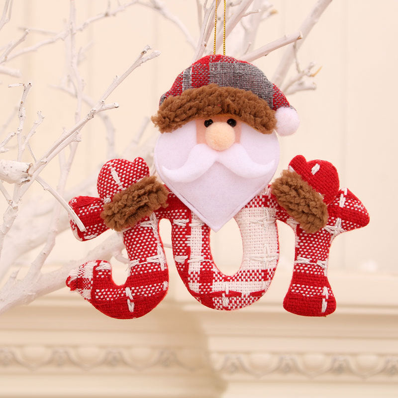 Festive Plush Christmas Hanging Ornament Set