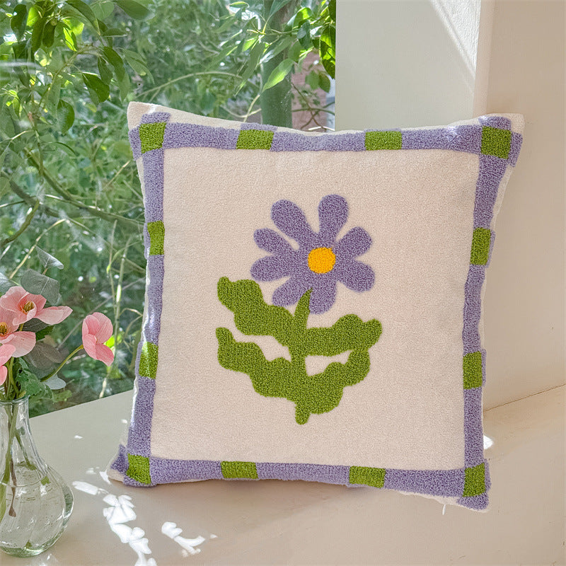 Valentine’s Day Tufted Floral Pillow Cover Nordic Decor