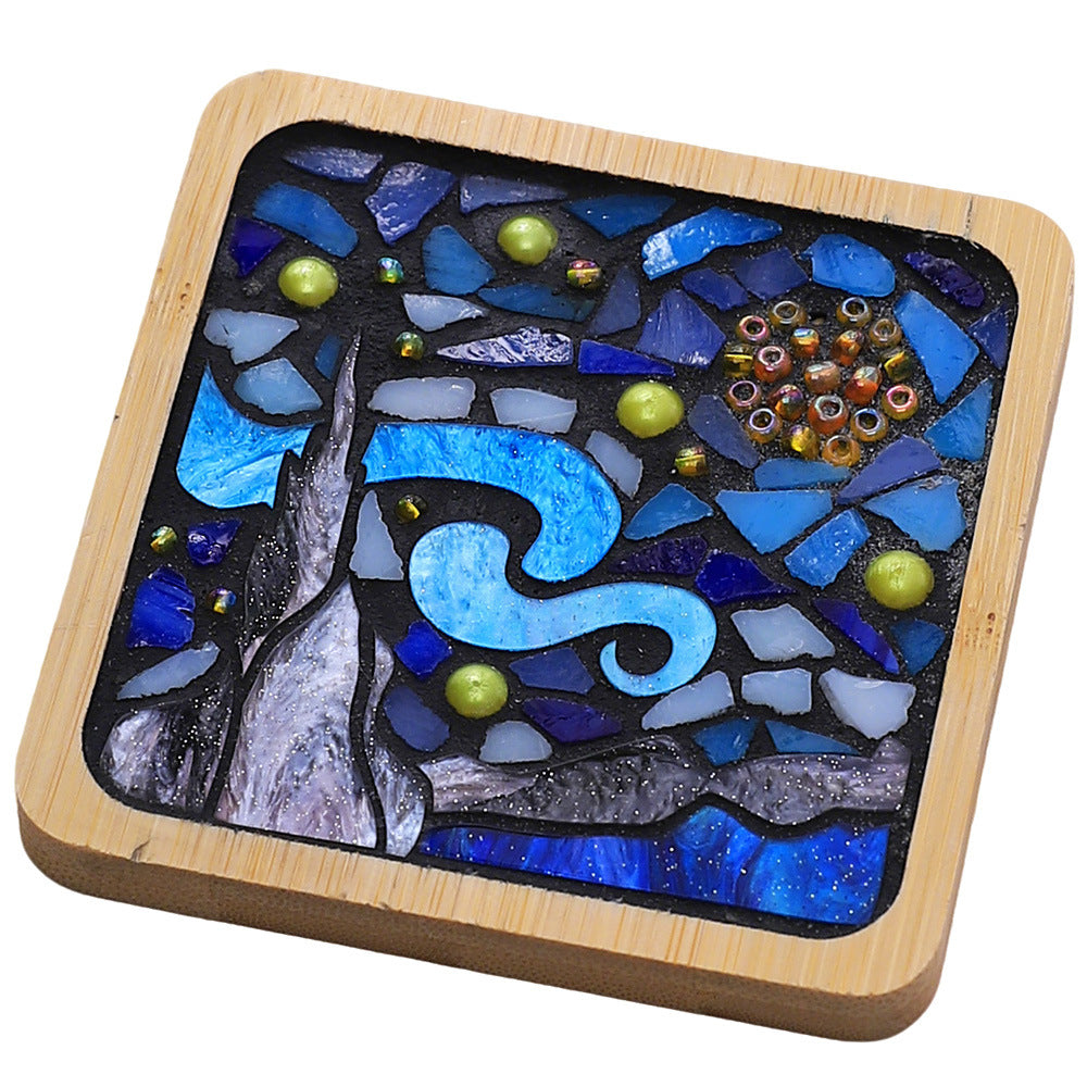 Mosaic Art Coaster Puzzle Kit Famous Painting Craft Set