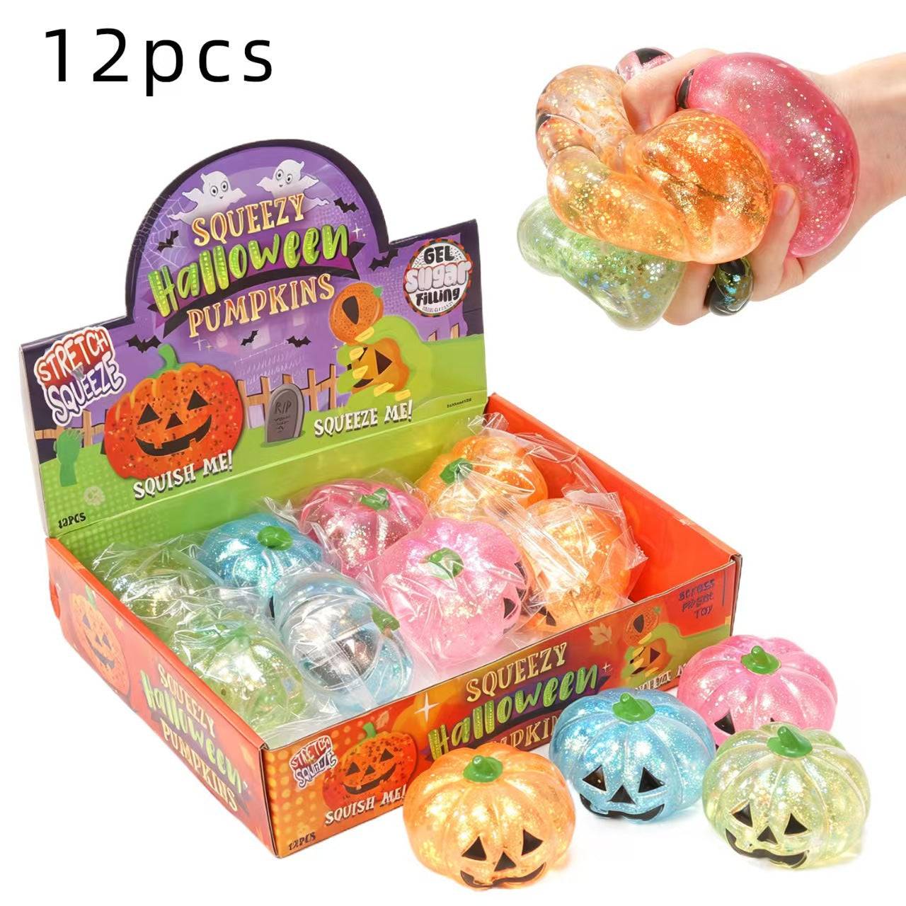 Halloween Pumpkin Squishy Toy Fidget Stress Relief Toy