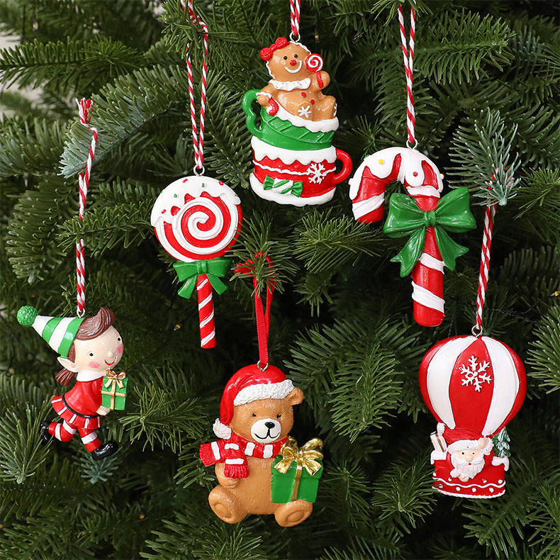 Christmas Resin Hanging Ornament Holiday Tree Decor Design