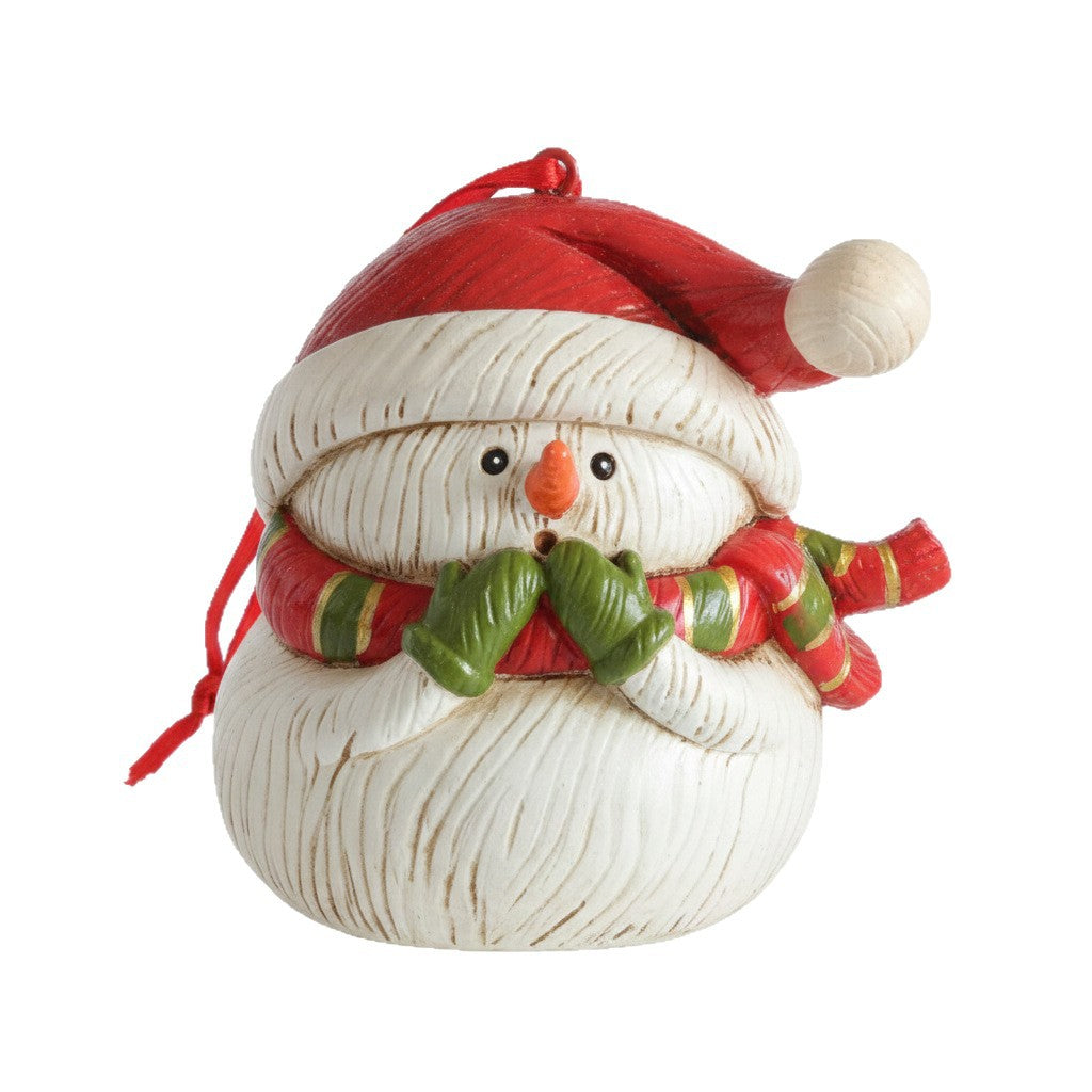 Christmas Snowman Ornament Resin Holiday Decor