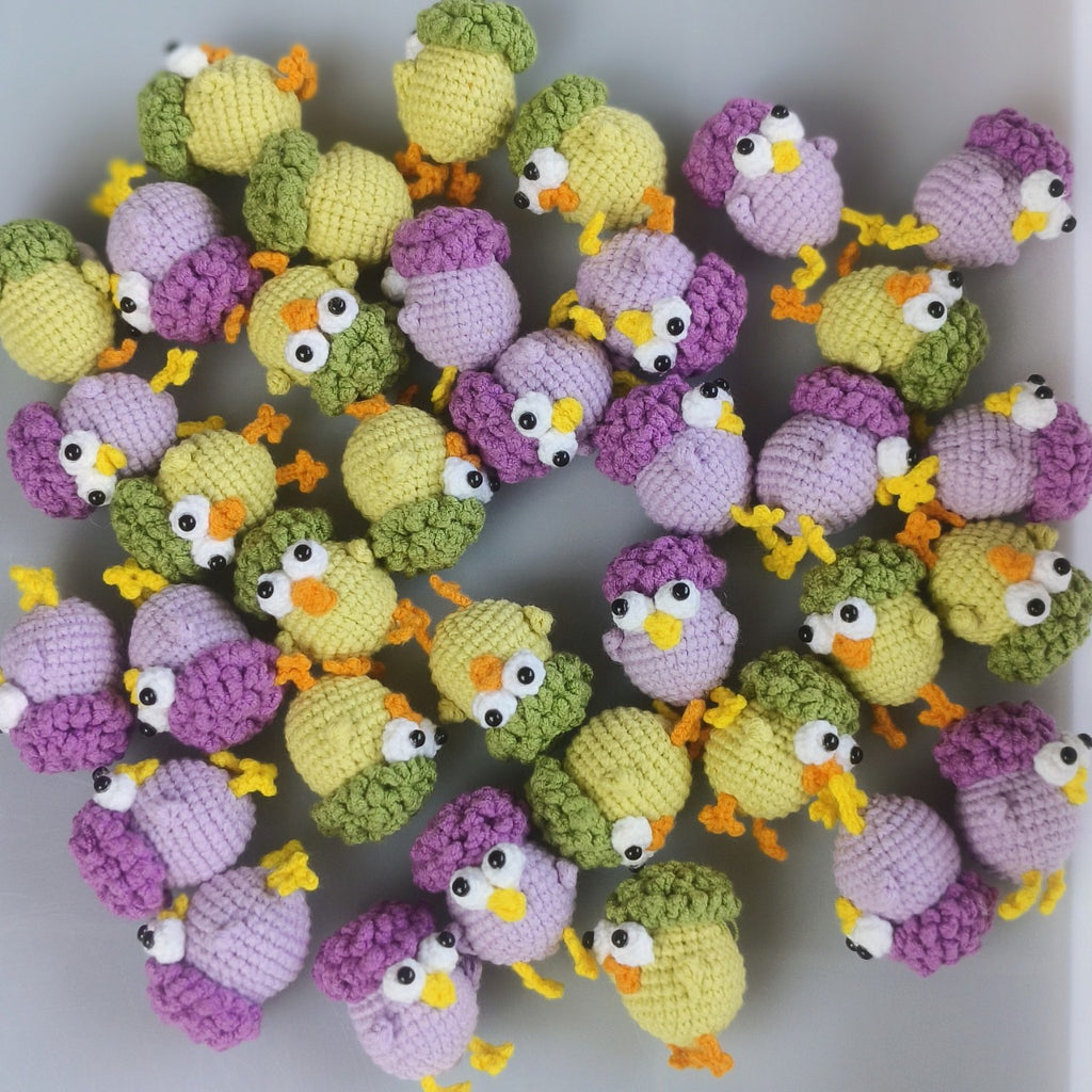 Handmade Crochet Chick Plush Cute Yarn Desk Figurine Home Decor