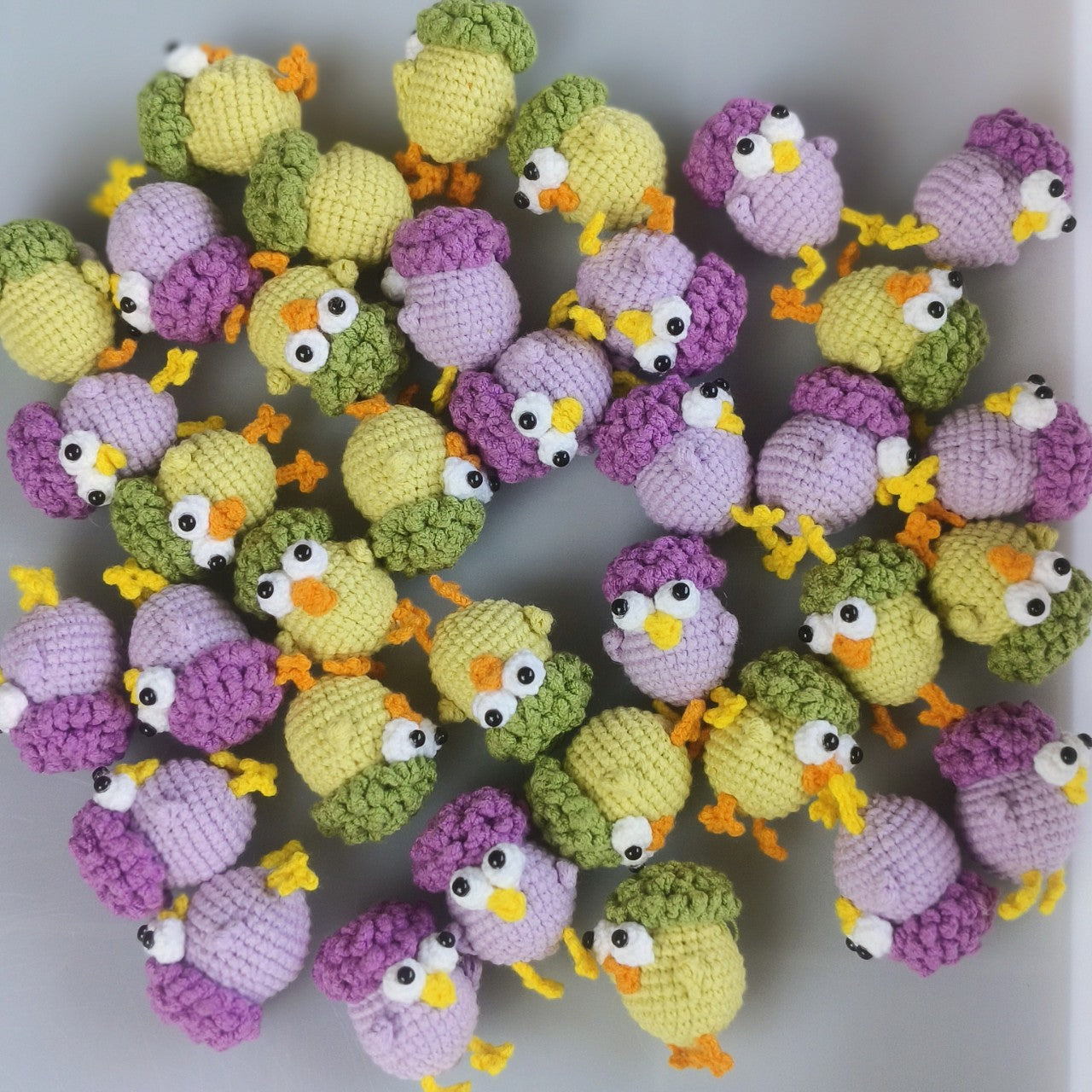 Handmade Crochet Chick Plush Cute Yarn Desk Figurine Home Decor