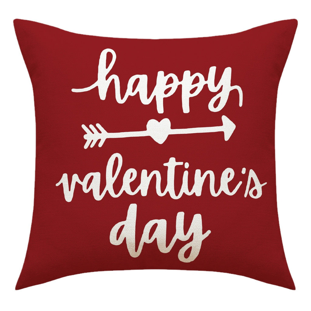 Valentines Day Nordic Linen Pillow Cover Romantic Home Decor