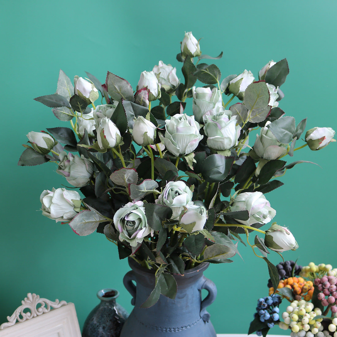 Vintage Faux Rose Bouquet for Valentine’s Home Decor