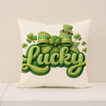 St Patrick’s Day Shamrock Pillow Cover Home Decor 18x18 Inch
