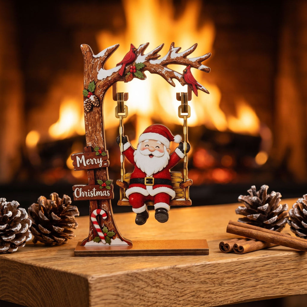 Christmas Wooden Swing Tabletop Holiday Decoration