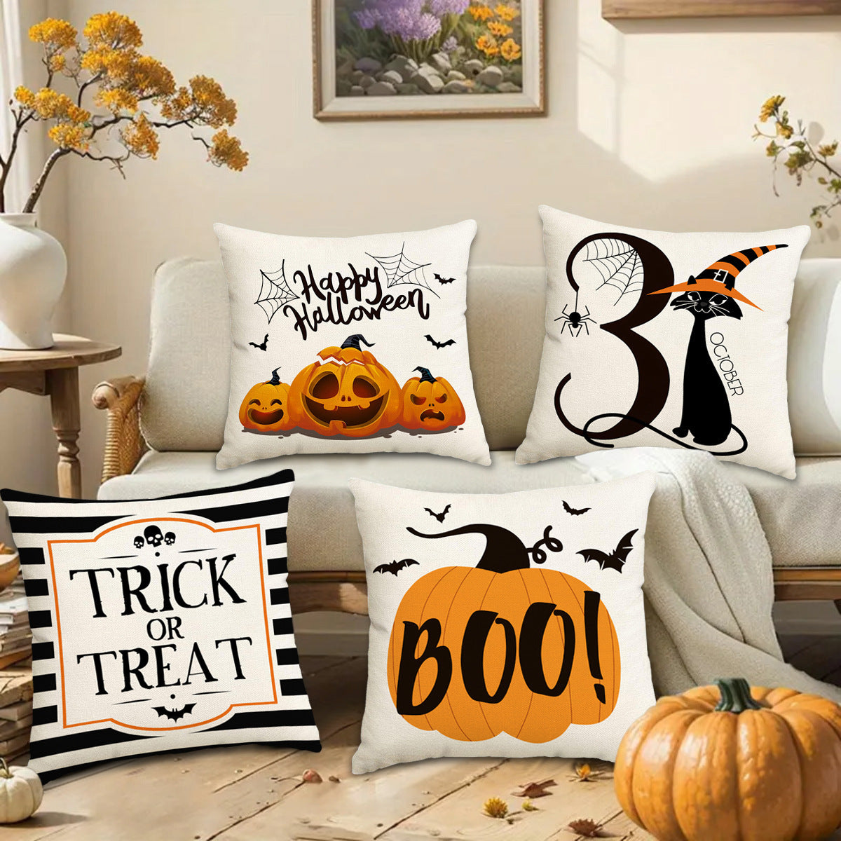 Halloween Pillow Cover Fall Holiday Home Decor