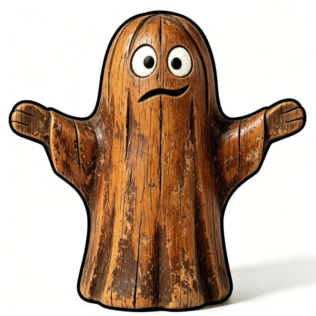 Spooky Halloween Wooden Sign Tabletop Figurine Seasonal Decor