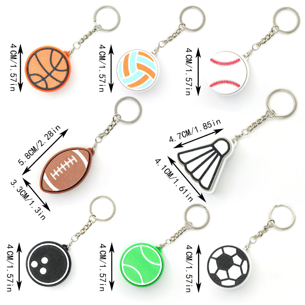 3D Printed Sports Keychain Press Button Toy Fidget